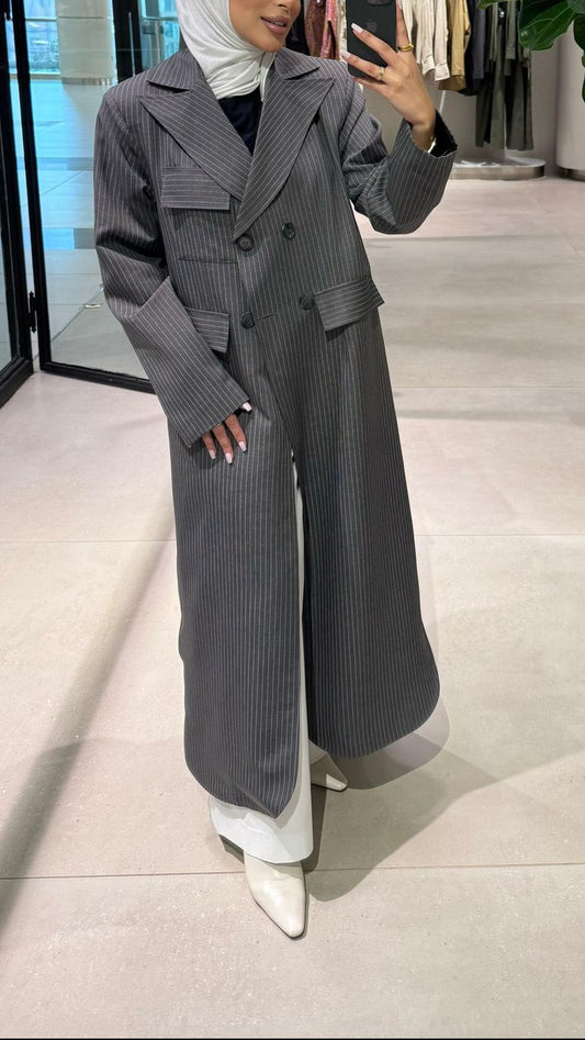 Stripe Grey Blazer