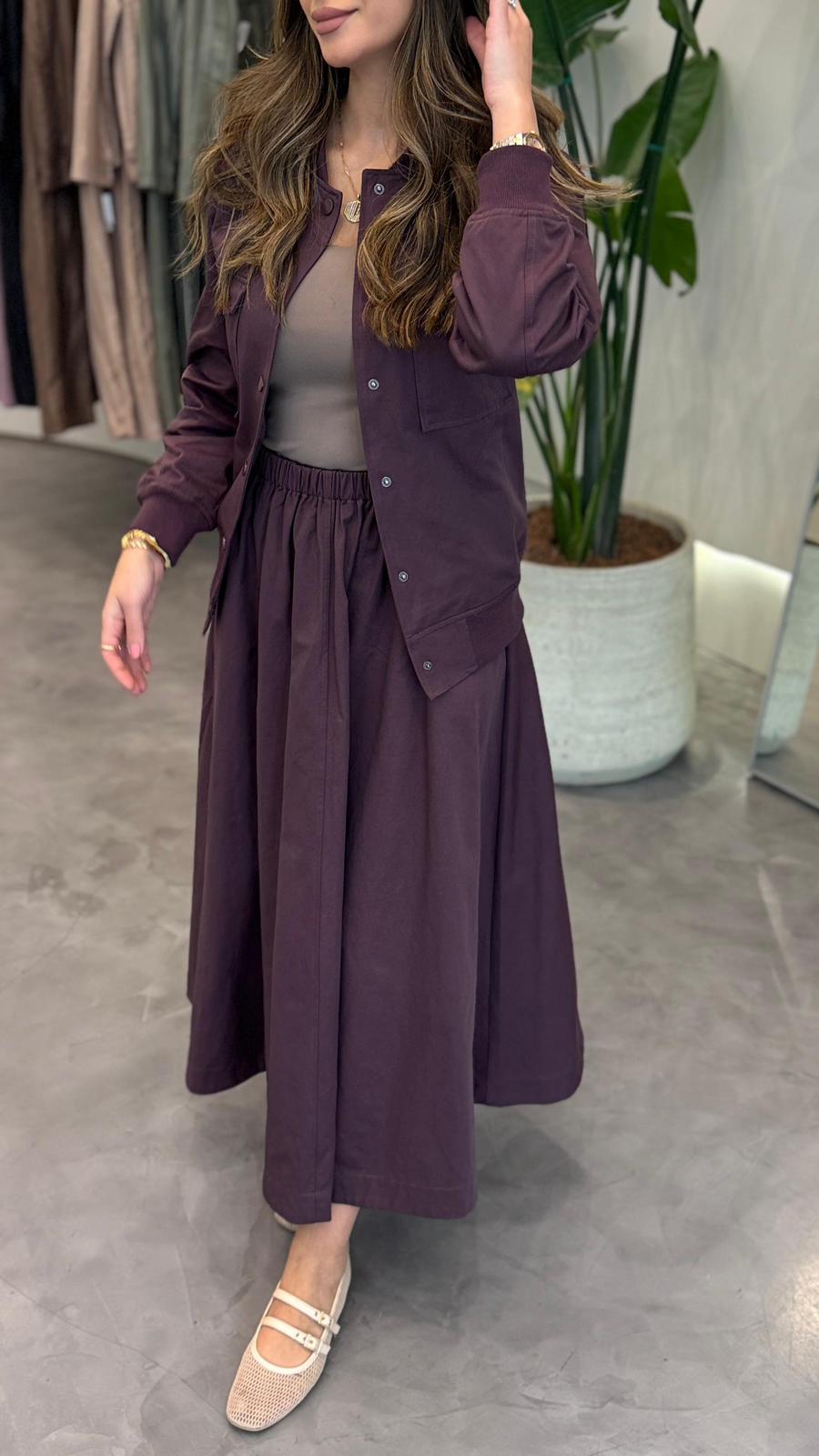 Plum Skirt Set