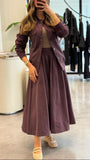 Plum Skirt Set