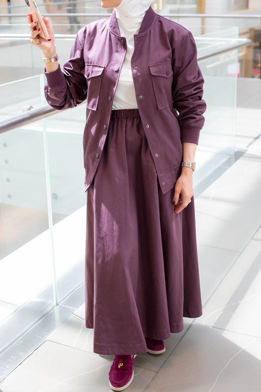 Plum Skirt Set