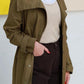 Olive trench coat