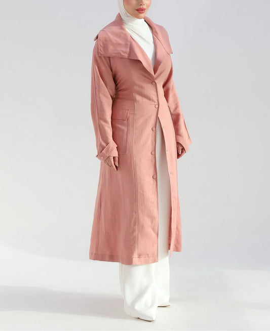 Dusty Rose Trench