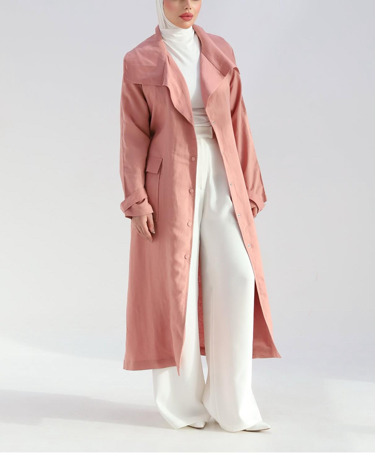 Dusty Rose Trench