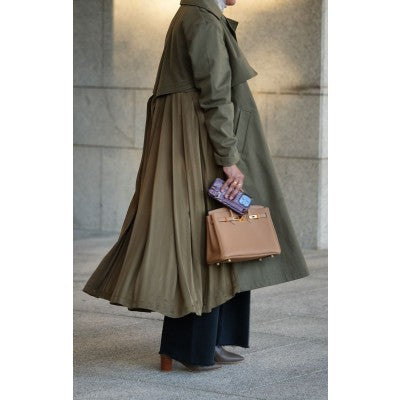 Olive Flow Trench Coat