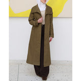 Olive trench coat