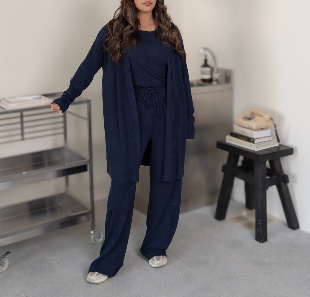 Short Trio Navy Set