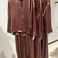 Brown Silk Set