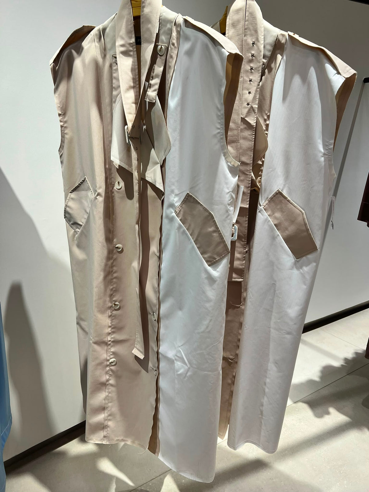 Tri Color Beige Vest