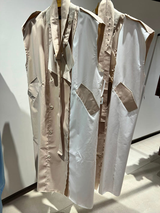 Tri Color Beige Vest