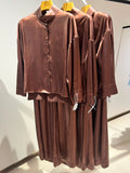 Brown Silk Set