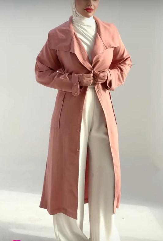 Dusty Rose Trench
