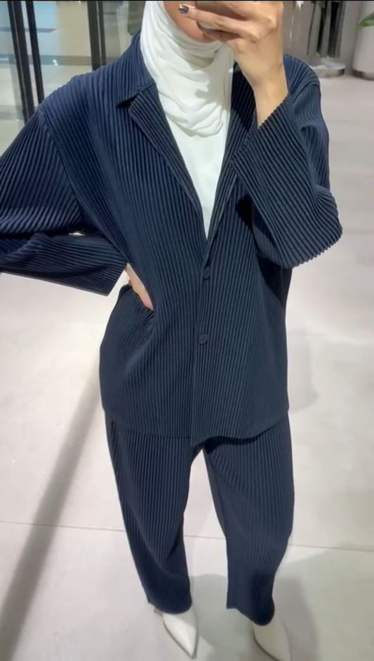 Pleats Set Navy