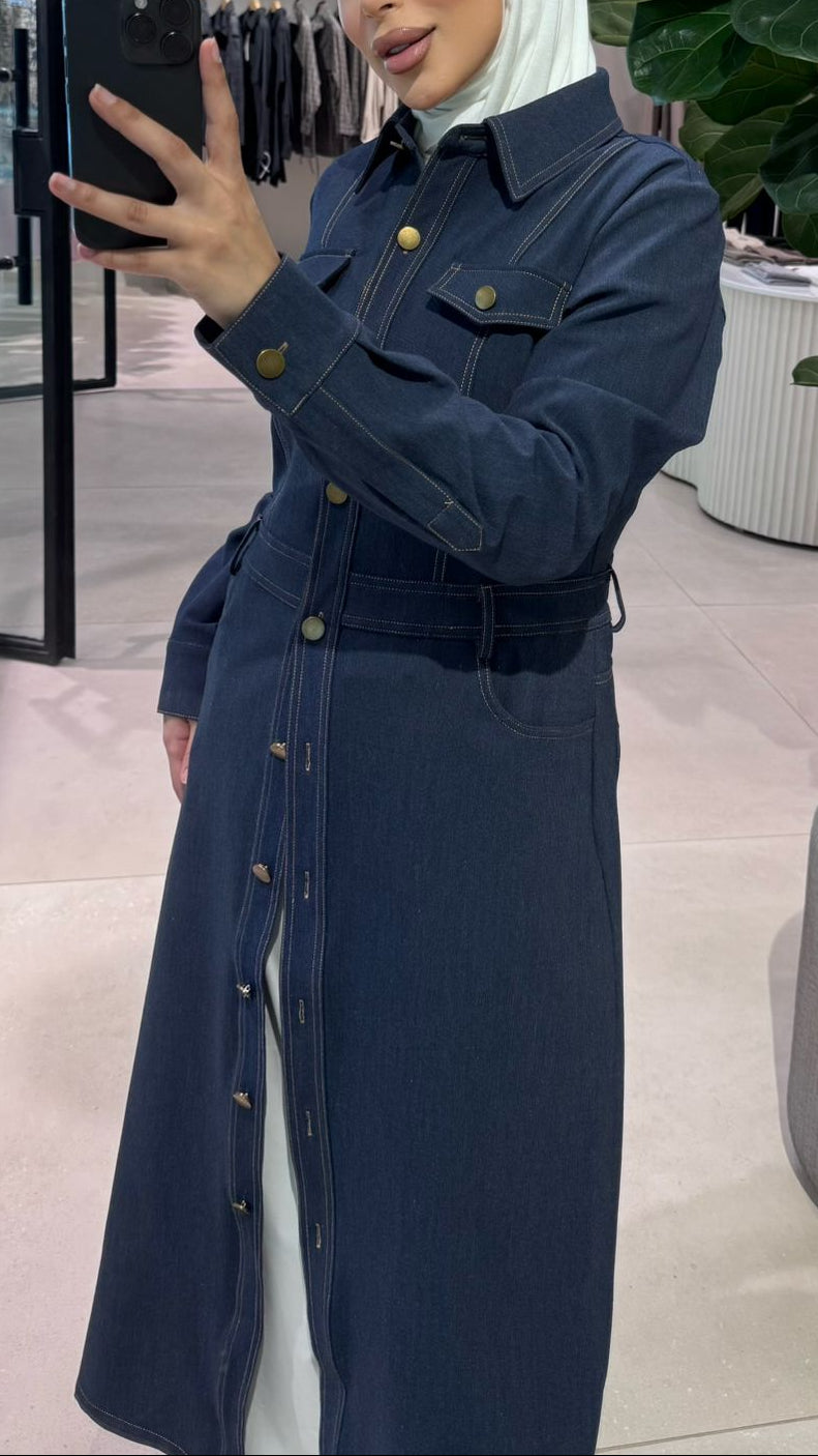 Denim Long Jacket