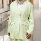 Lime Cream Skirt Set