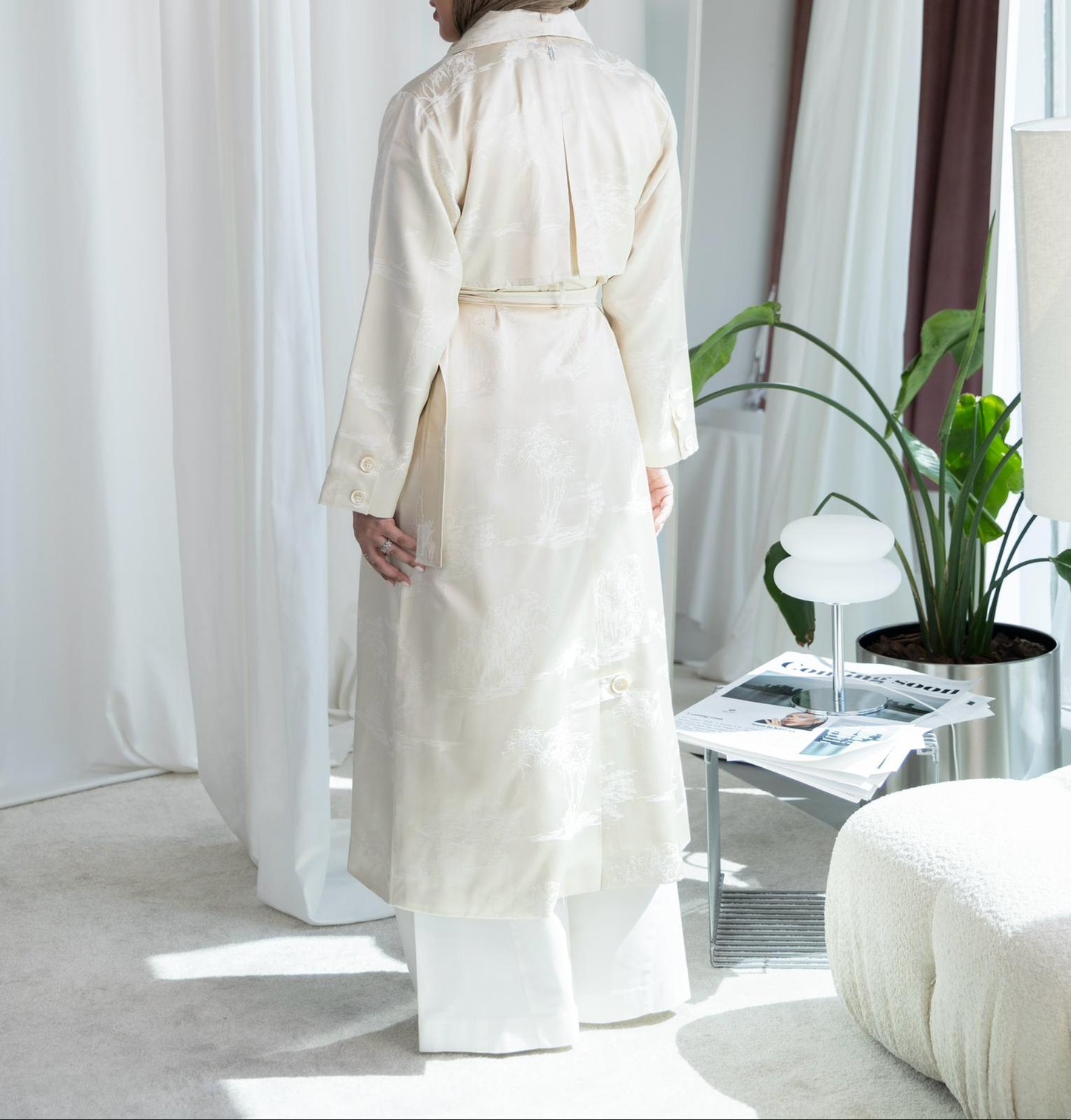 Ivory Silk Blazer