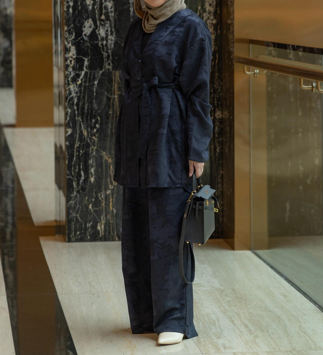 Navy Silk Set
