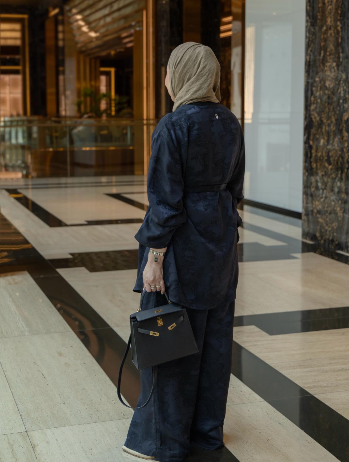 Navy Silk Set