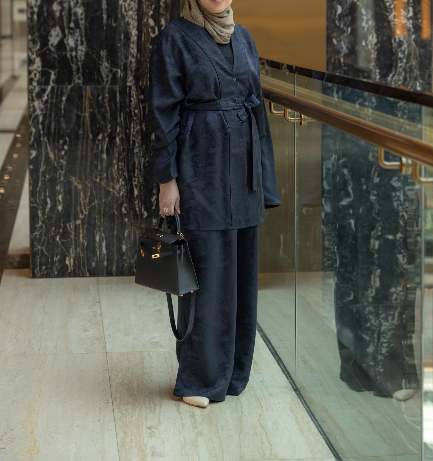 Navy Silk Set