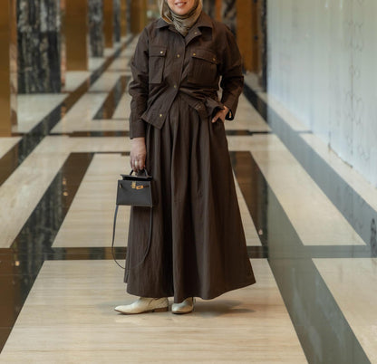 Mocha Skirt Set