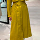 Mustard Pure Linen Trench