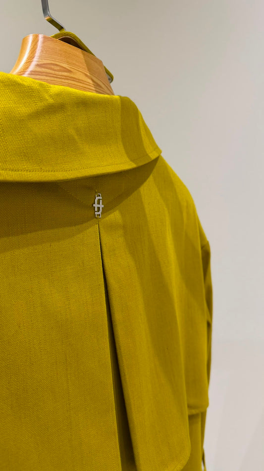 Mustard Pure Linen Trench