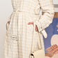 Latte Plaid Trench