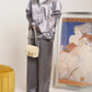 Silver Purple Leopard Silk Set