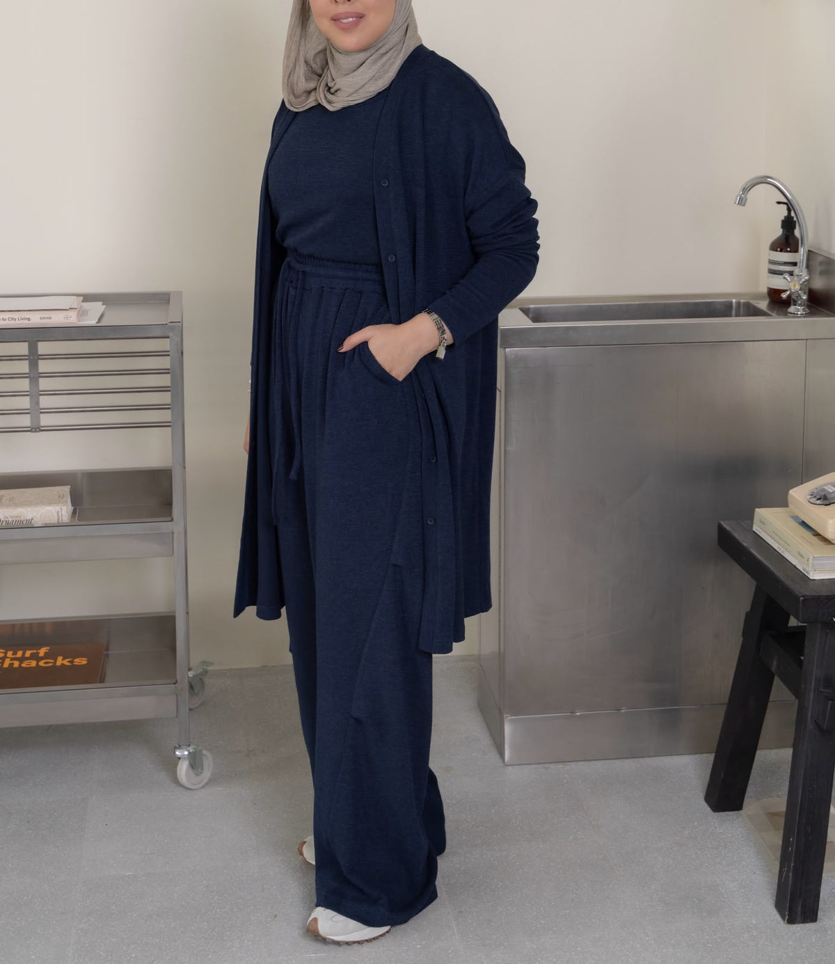 Short Trio Navy Set