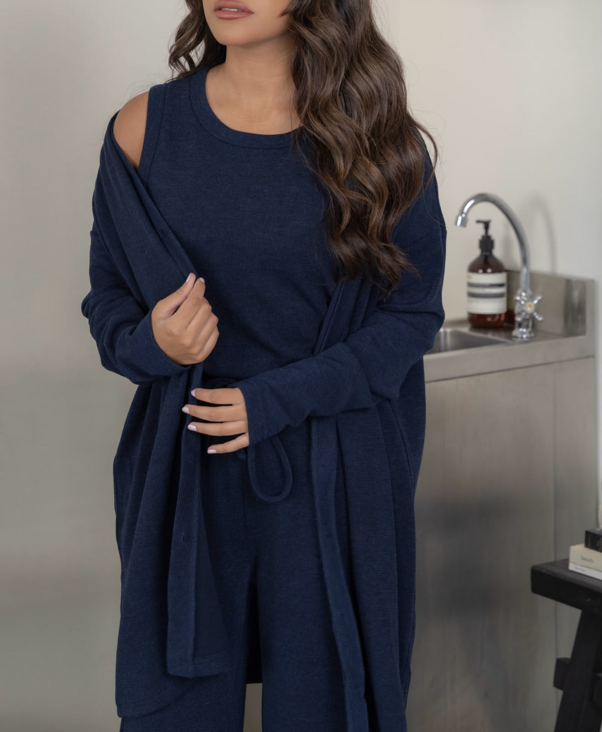 Short Trio Navy Set