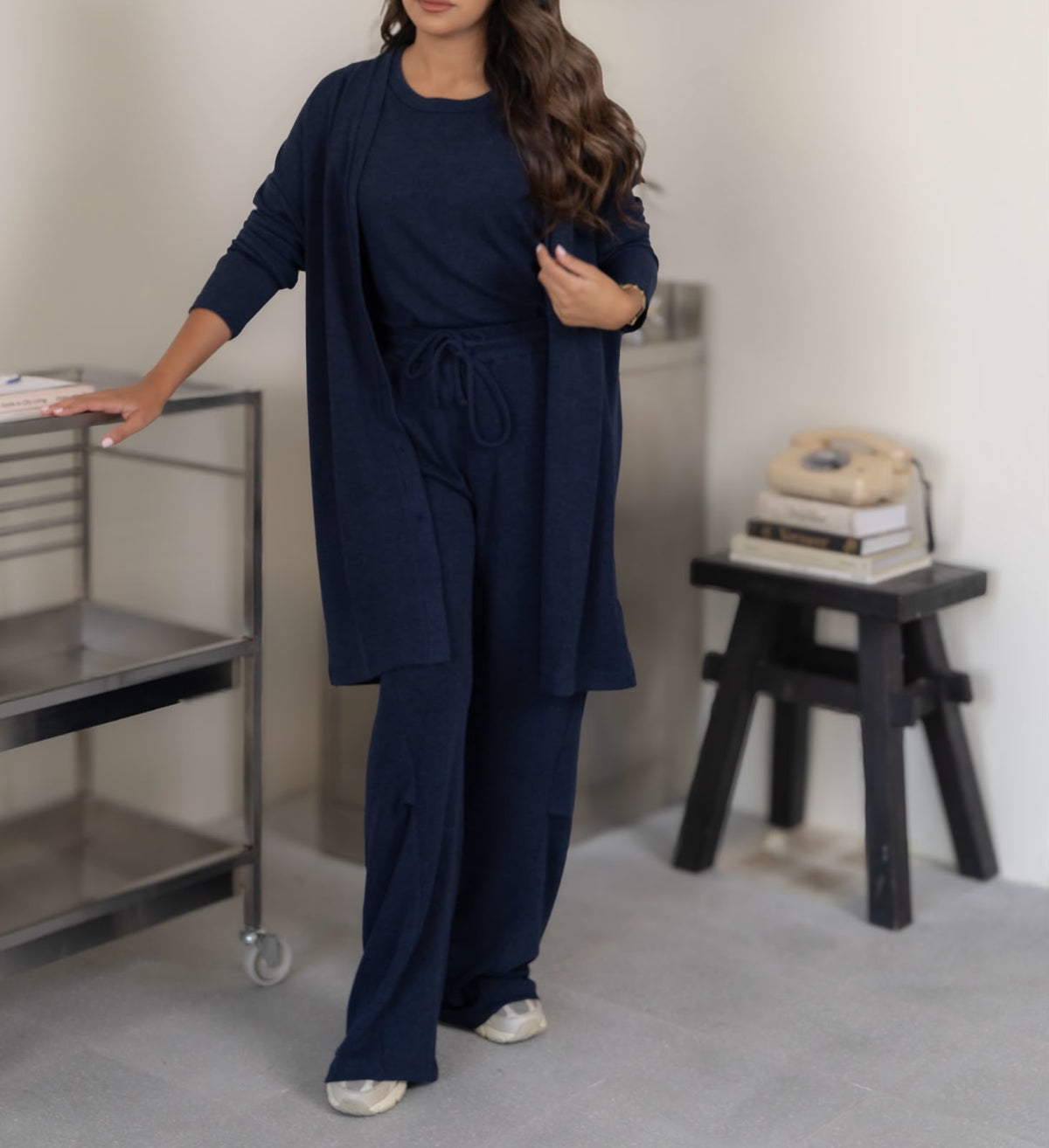 Short Trio Navy Set