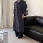 Korean Plaid Navy Blazer